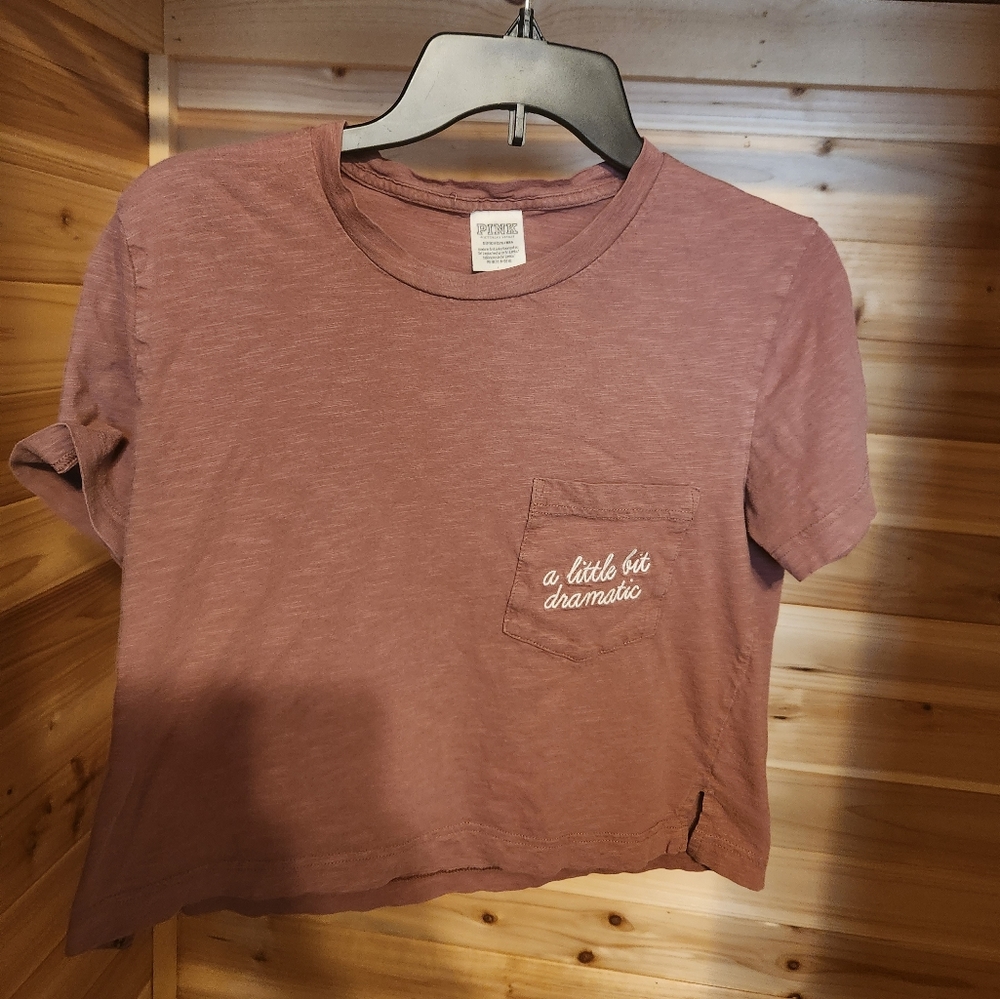 PINK Sm crop shirt